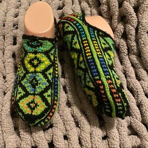 Hand Knitted Turkish Wool Socks | 100 % Natural Wool | Indoor Slipper Socks